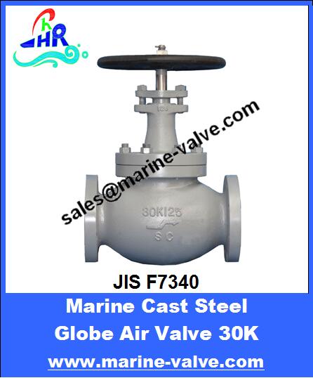 JIS F7340 30K Marine Cast Steel Globe Air Valve