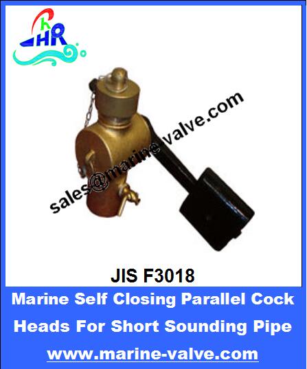 JIS F3018 Self Closing Parallel Cock Heads For Sounding Pipe