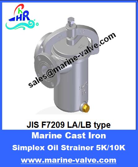 JIS F7209 5K 10K Cast Iron Simplex Strainer LA LB Type