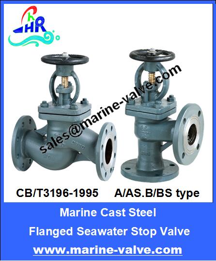 CB/T3196-1995 Marine Cast Steel Flanged Seawater Stop Valve