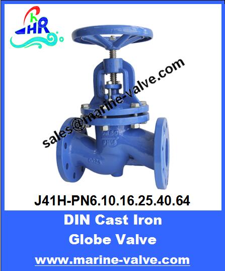 DIN Cast Iron Flanged Globe Valve PN6/10/16/25/40/64