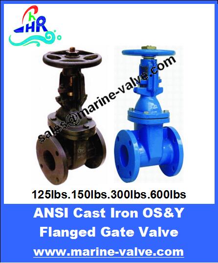 API 125~150lbs Cast Iron Gate Valve OS&Y Solid Wedge