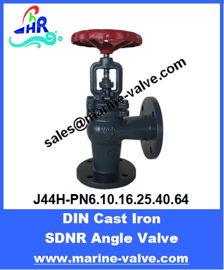DIN Cast Iron Flanged SDNR Angle Valve PN6/10/16/25/40/64