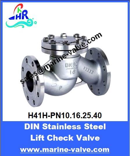 DIN Stainless Steel Flanged Lift Check Valve PN10/16/25/40